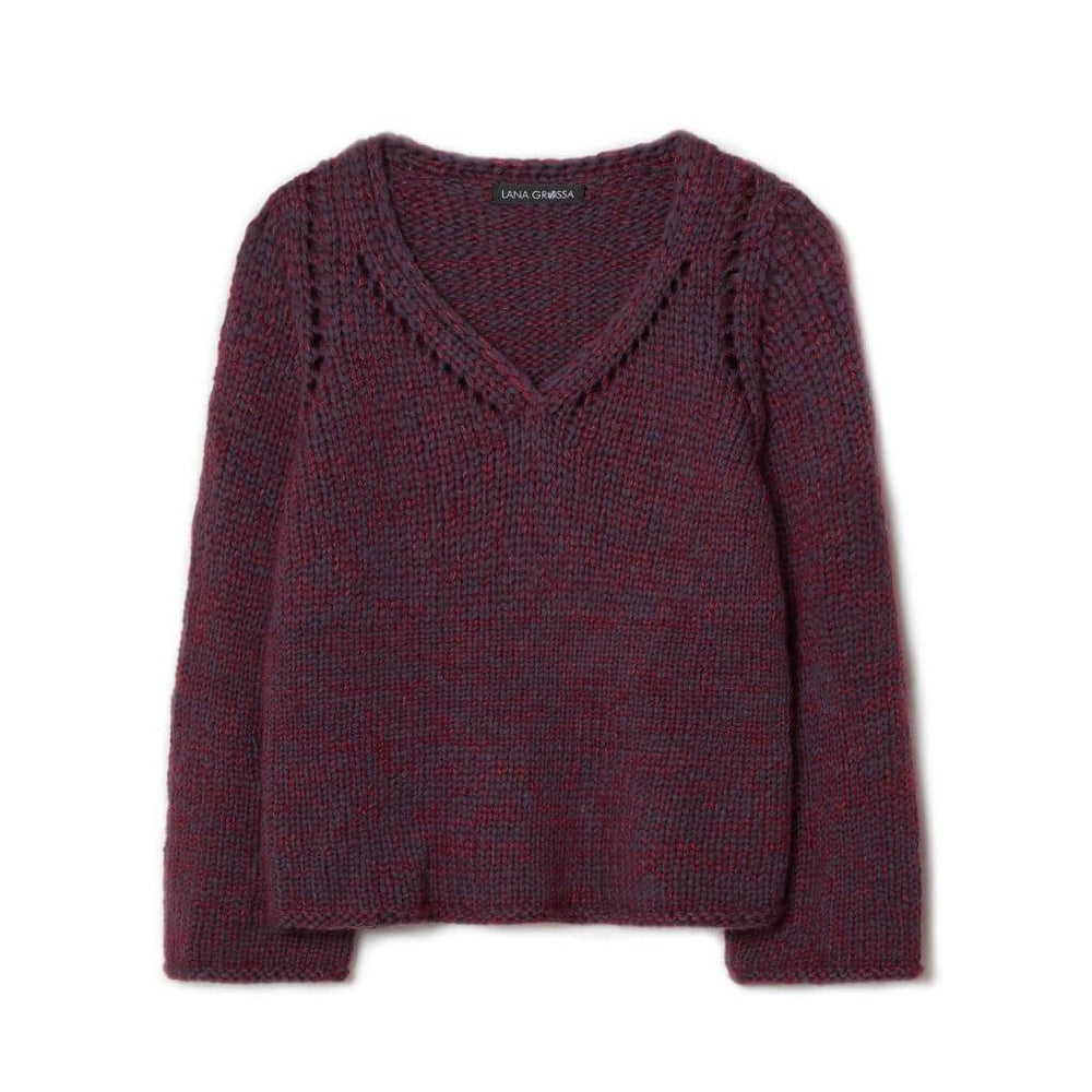 Lana Grossa V-Neck Pullover Strickanleitung - Lana Grossa (Heft) Lieblingsgarn