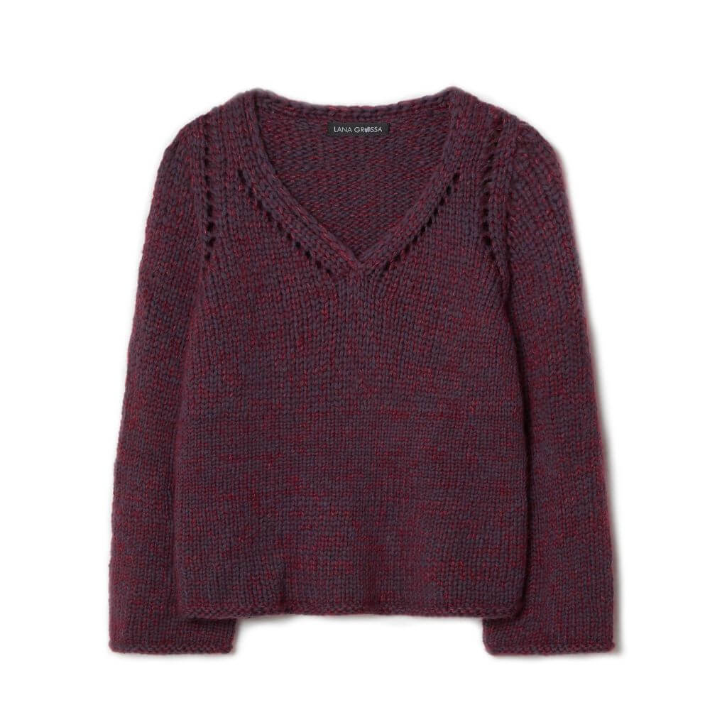 Lana Grossa V-Neck Pullover Strickanleitung - Lana Grossa (Heft) Lieblingsgarn