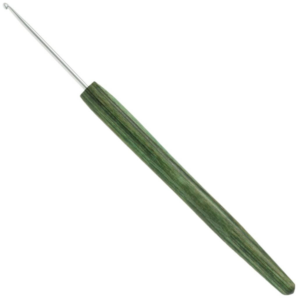 Lana Grossa 14 cm / 2,00 mm Lana Grossa Wollhäkelnadel mit Holz-Griff Lieblingsgarn