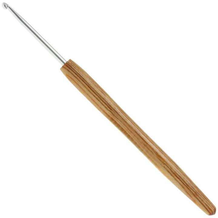 Lana Grossa 14 cm / 3,00 mm Lana Grossa Wollhäkelnadel mit Holz-Griff Lieblingsgarn