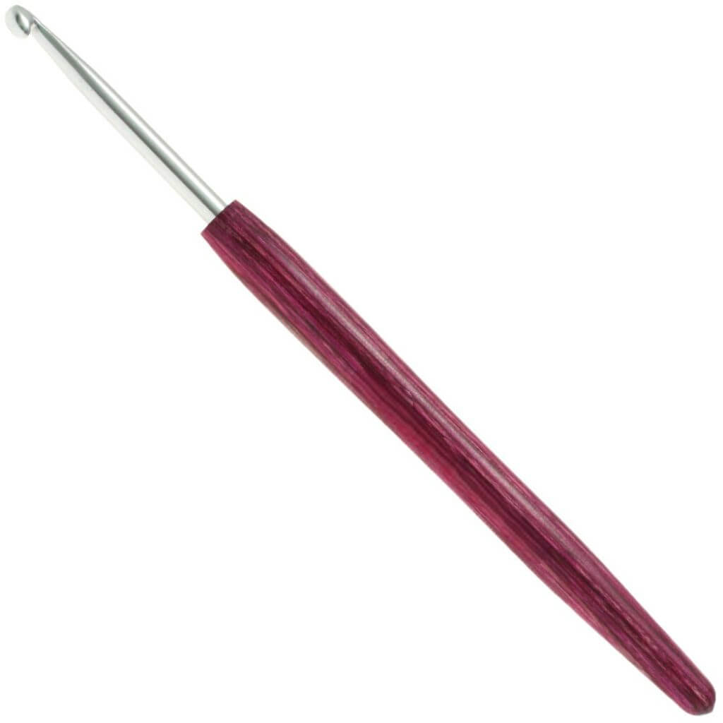 Lana Grossa 14 cm / 4,00 mm Lana Grossa Wollhäkelnadel mit Holz-Griff Lieblingsgarn