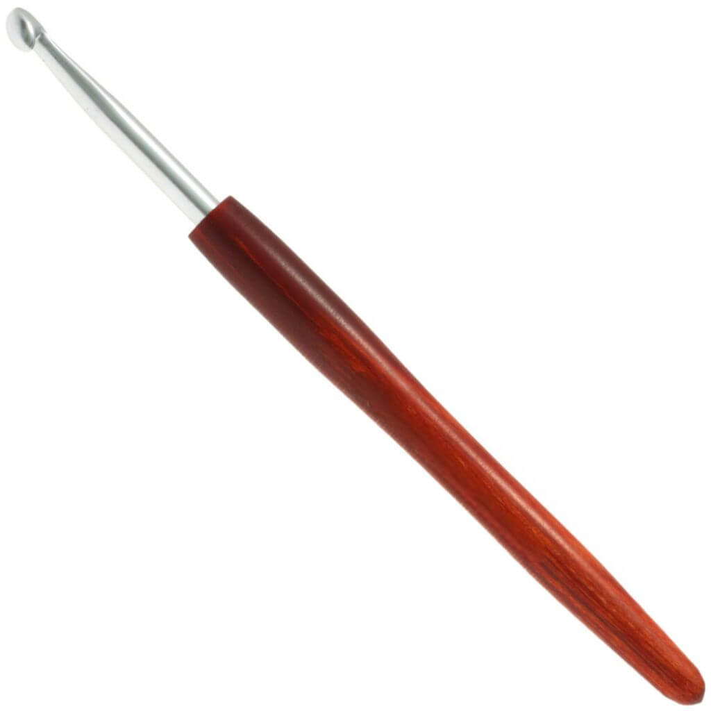 Lana Grossa 14 cm / 5,00 mm Lana Grossa Wollhäkelnadel mit Holz-Griff Lieblingsgarn