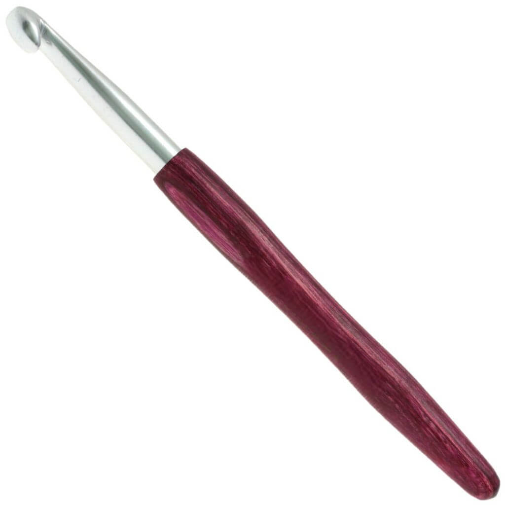 Lana Grossa 14 cm / 8,00 mm Lana Grossa Wollhäkelnadel mit Holz-Griff Lieblingsgarn