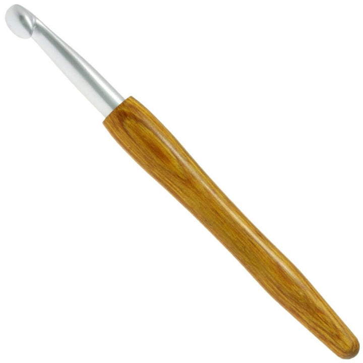 Lana Grossa 14 cm / 9,00 mm Lana Grossa Wollhäkelnadel mit Holz-Griff Lieblingsgarn