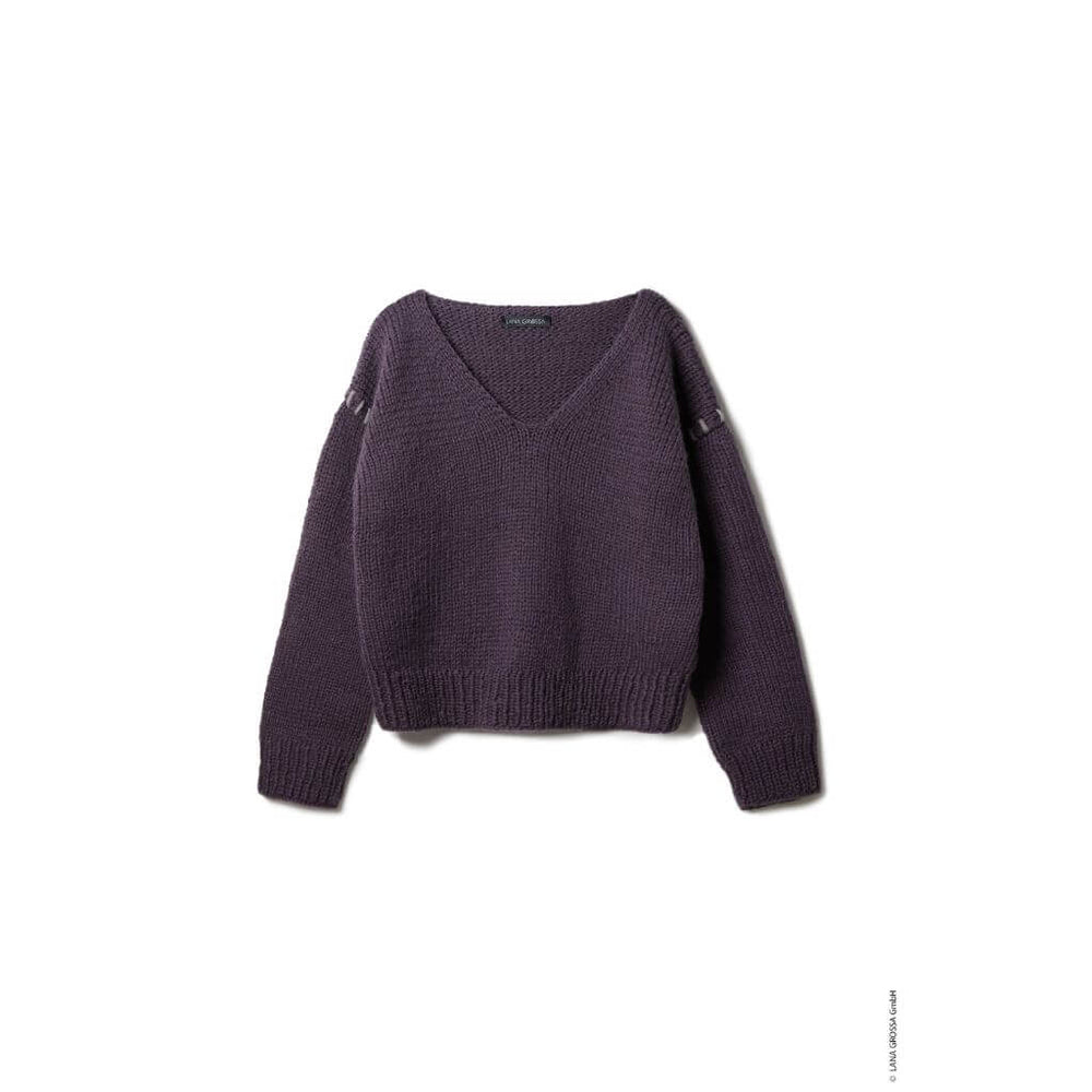 Lana Grossa Eleganter V-Pullover Strickanleitung - Lana Grossa (Heft) Lieblingsgarn