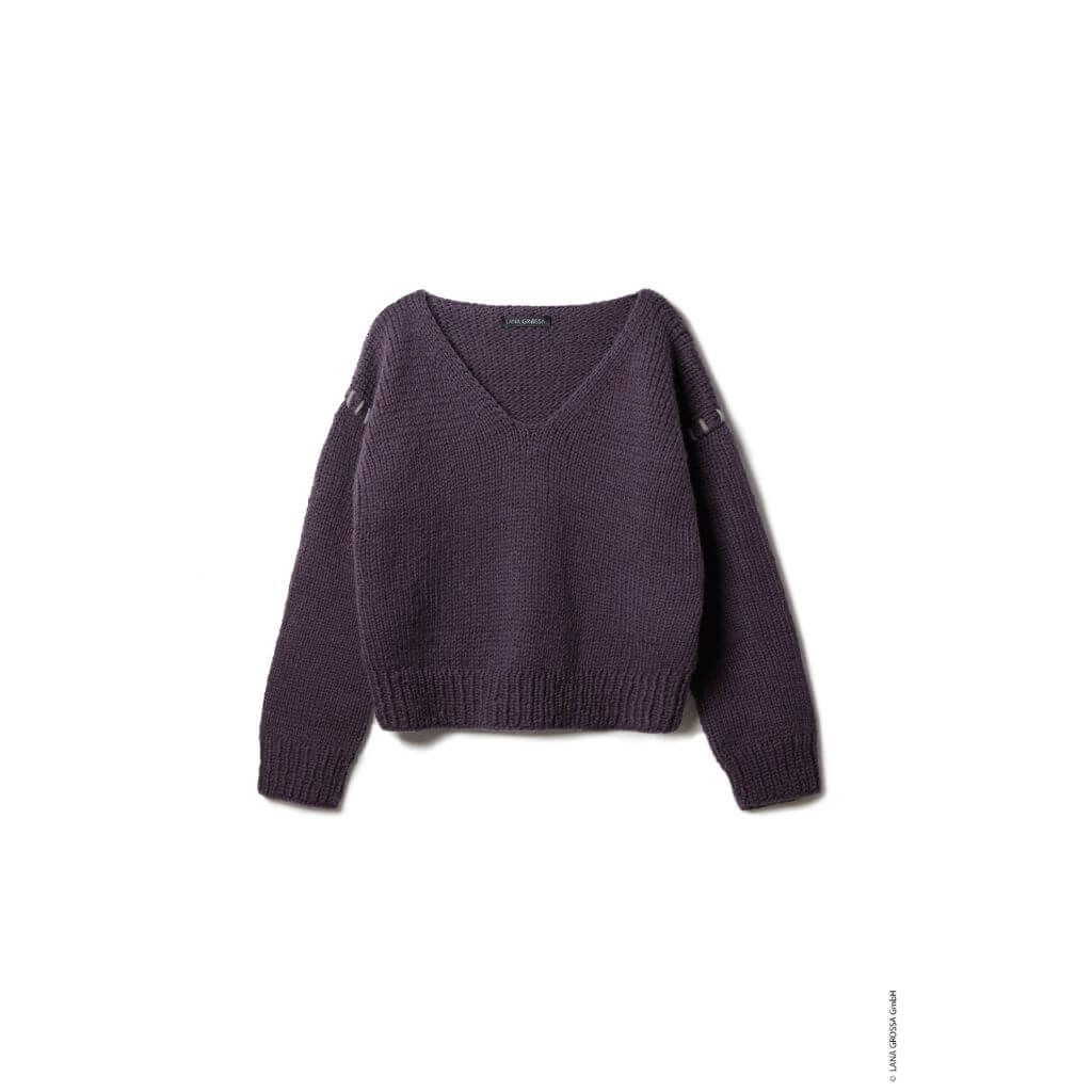 Lana Grossa Eleganter V-Pullover Strickanleitung - Lana Grossa (Heft) Lieblingsgarn