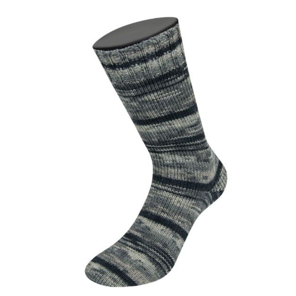 Lana Grossa 4661 - Hell-/Mittel-/Dunkelgrau/Taupe/Schwarz Lana Grossa Meilenweit 100 Denim Mix Lieblingsgarn