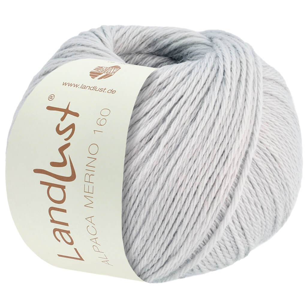 Lana Grossa Landlust Alpaka Merino 160 50 g 439 - Silbergrau Lieblingsgarn