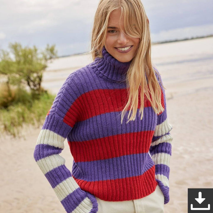 Lana Grossa Pattern Damen Rollkragenpullover Strickanleitung - Lana Grossa (PDF) Lieblingsgarn