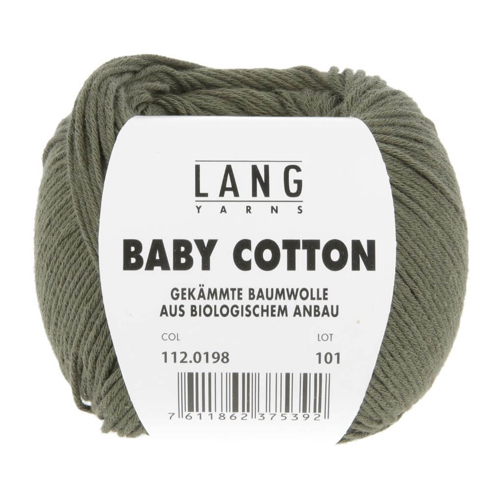 Lang Yarns 198 - Olive Dunkel Lang Yarns Baby Cotton 50g Lieblingsgarn