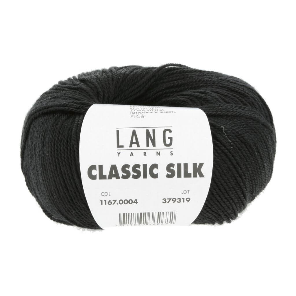 Lang Yarns 004 - Schwarz Lang Yarn Classic Silk Lieblingsgarn