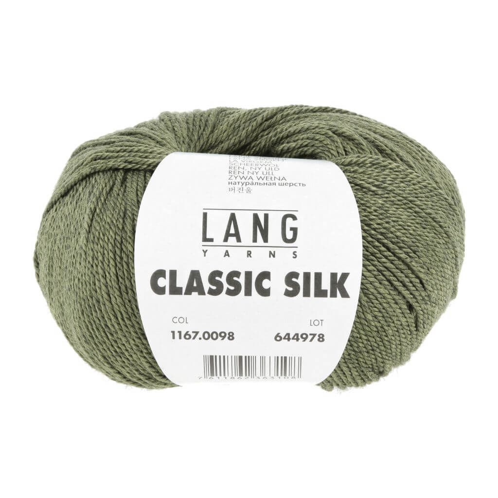 Lang Yarns 098 - Olive Dunkel Lang Yarn Classic Silk Lieblingsgarn