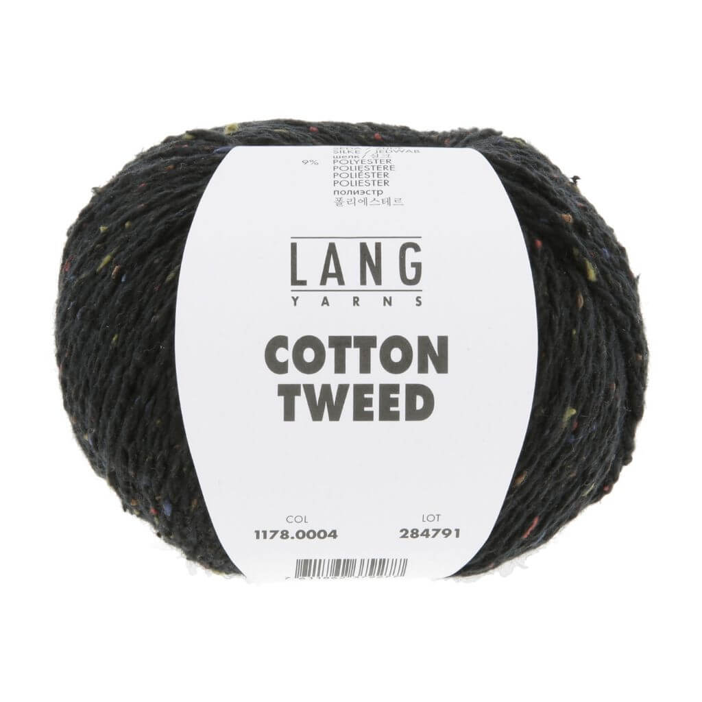 Lang Yarns 004 - Schwarz Lang Yarns Cotton Tweed Lieblingsgarn