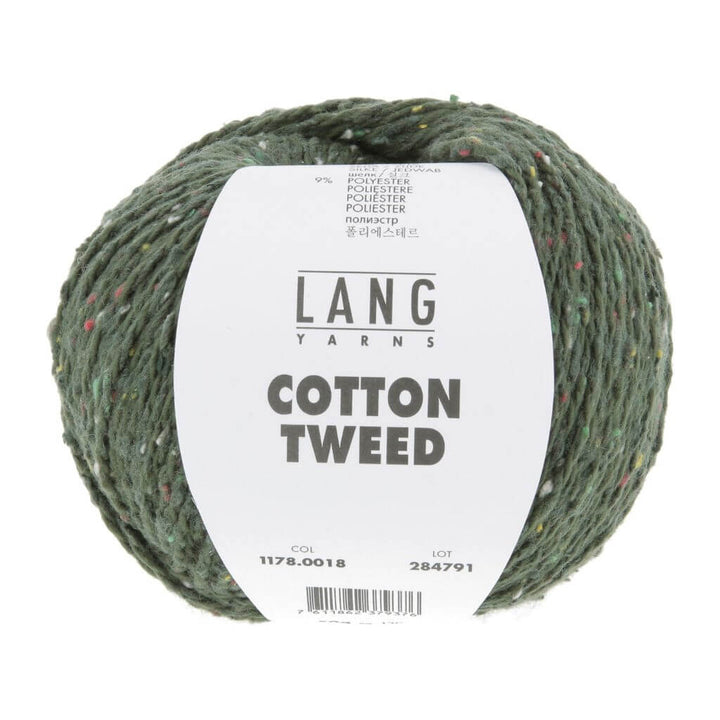 Lang Yarns 018 - Dunkelgrün Lang Yarns Cotton Tweed Lieblingsgarn