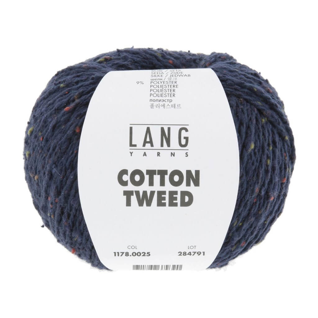 Lang Yarns 025 - Navy Lang Yarns Cotton Tweed Lieblingsgarn