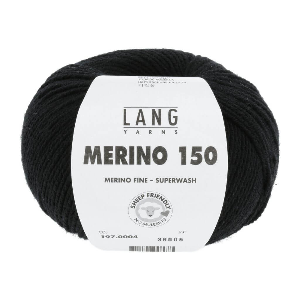 Lang Yarns Schwarz Lang Yarns Merino 150 Lieblingsgarn