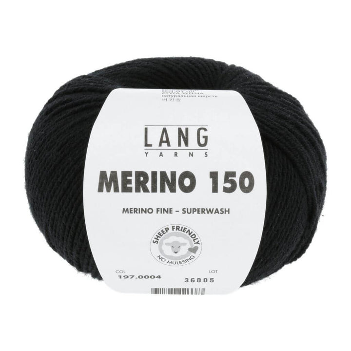 Lang Yarns Schwarz Lang Yarns Merino 150 Lieblingsgarn