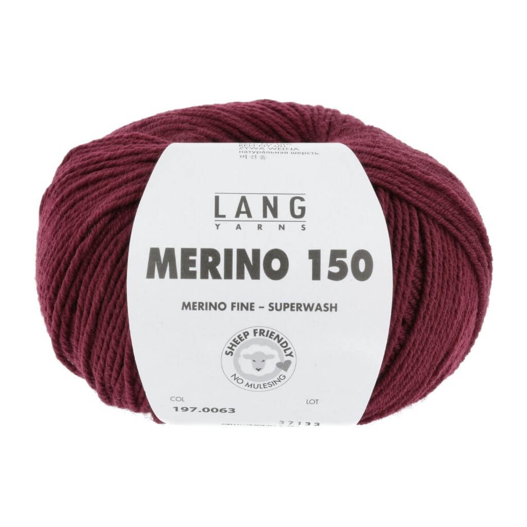 Lang Yarns Dunkelrot Lang Yarns Merino 150 Lieblingsgarn