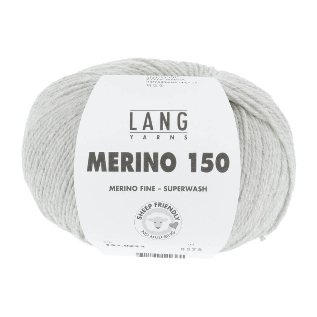 Lang Yarns Hellgrau Mélange Lang Yarns Merino 150 Lieblingsgarn