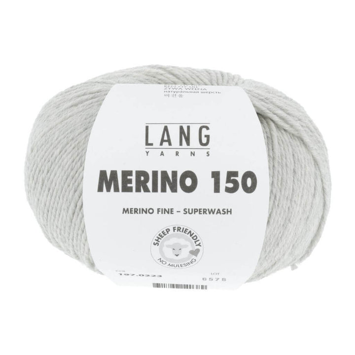 Lang Yarns Hellgrau Mélange Lang Yarns Merino 150 Lieblingsgarn