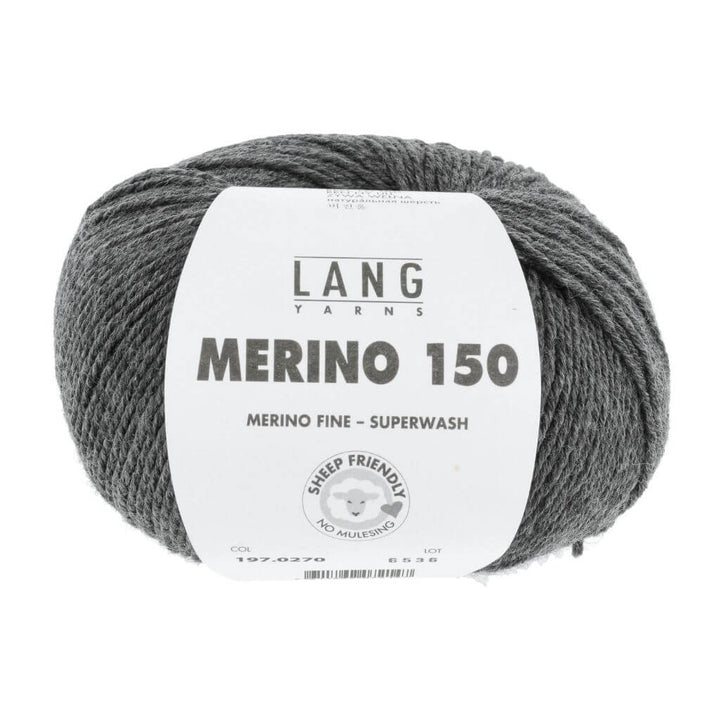 Lang Yarns Dunkelgrau Mélange Lang Yarns Merino 150 Lieblingsgarn