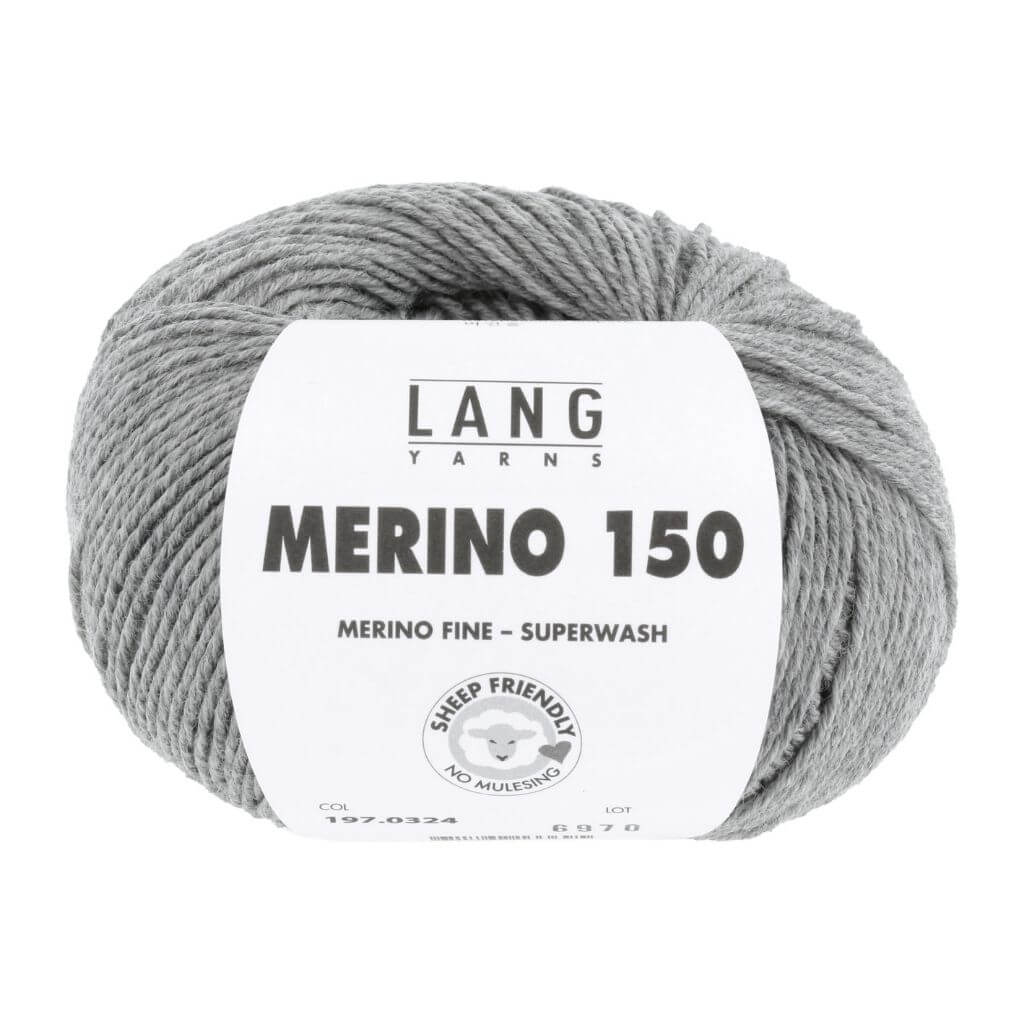 Lang Yarns Grau Mélange Lang Yarns Merino 150 Lieblingsgarn