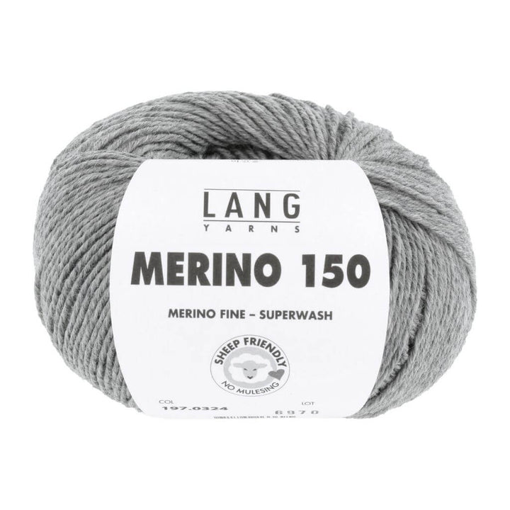Lang Yarns Grau Mélange Lang Yarns Merino 150 Lieblingsgarn