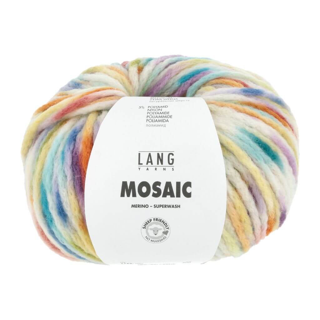 Lang Yarns 001 - Türkis/Beere/Orange/Grün Lang Yarns Mosaic Lieblingsgarn