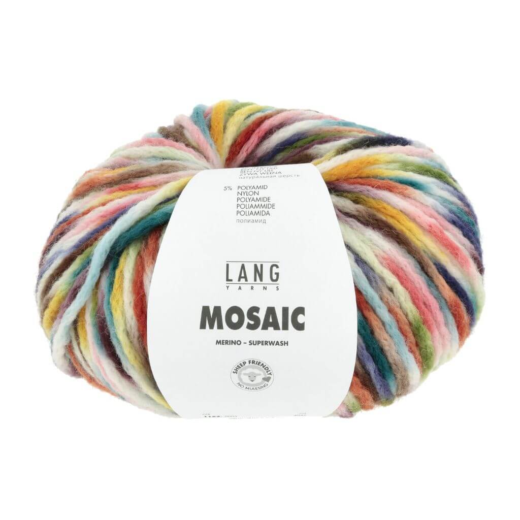Lang Yarns 003 - Petrol/Violett/Rosa/Braun Lang Yarns Mosaic Lieblingsgarn