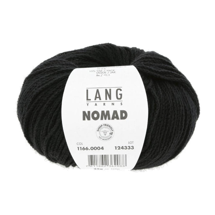 Lang Yarns 004 - Schwarz Lang Yarns Nomad - 25g Lieblingsgarn