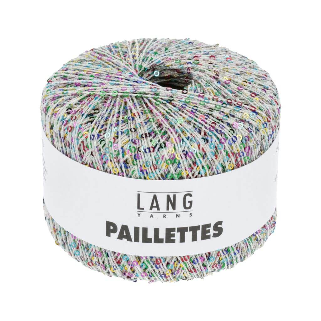 Lang Yarns Weiss/Bunt Lang Yarns Paillettes Lieblingsgarn
