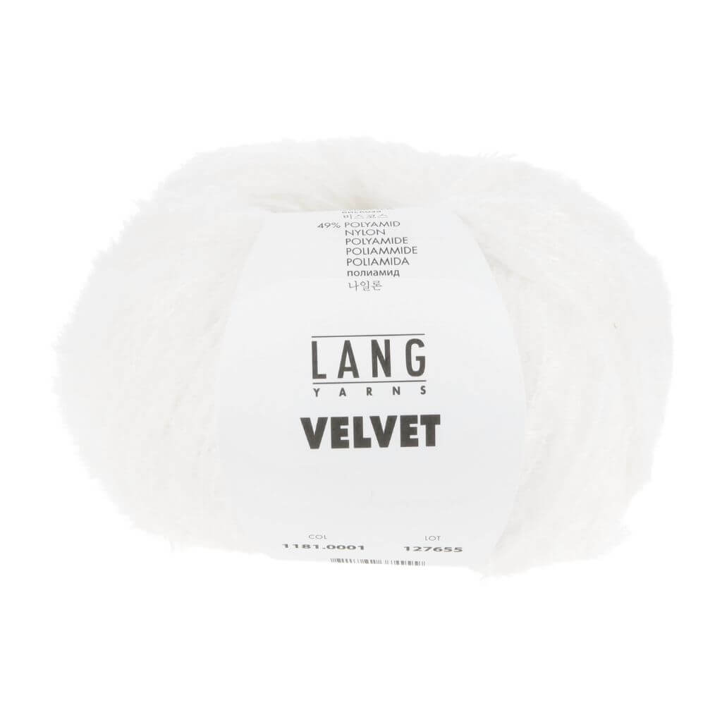 Lang Yarns 001 - Weiss Lang Yarns Velvet 50g Lieblingsgarn