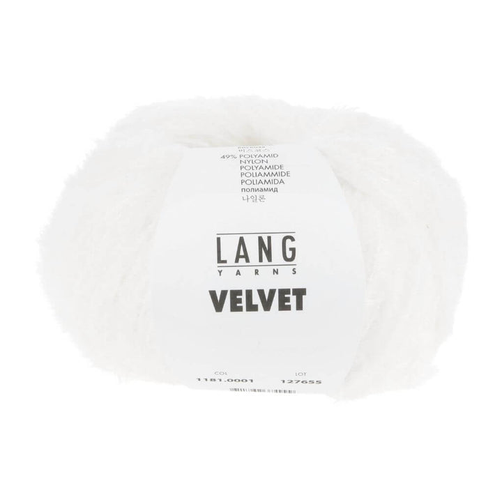 Lang Yarns 001 - Weiss Lang Yarns Velvet 50g Lieblingsgarn