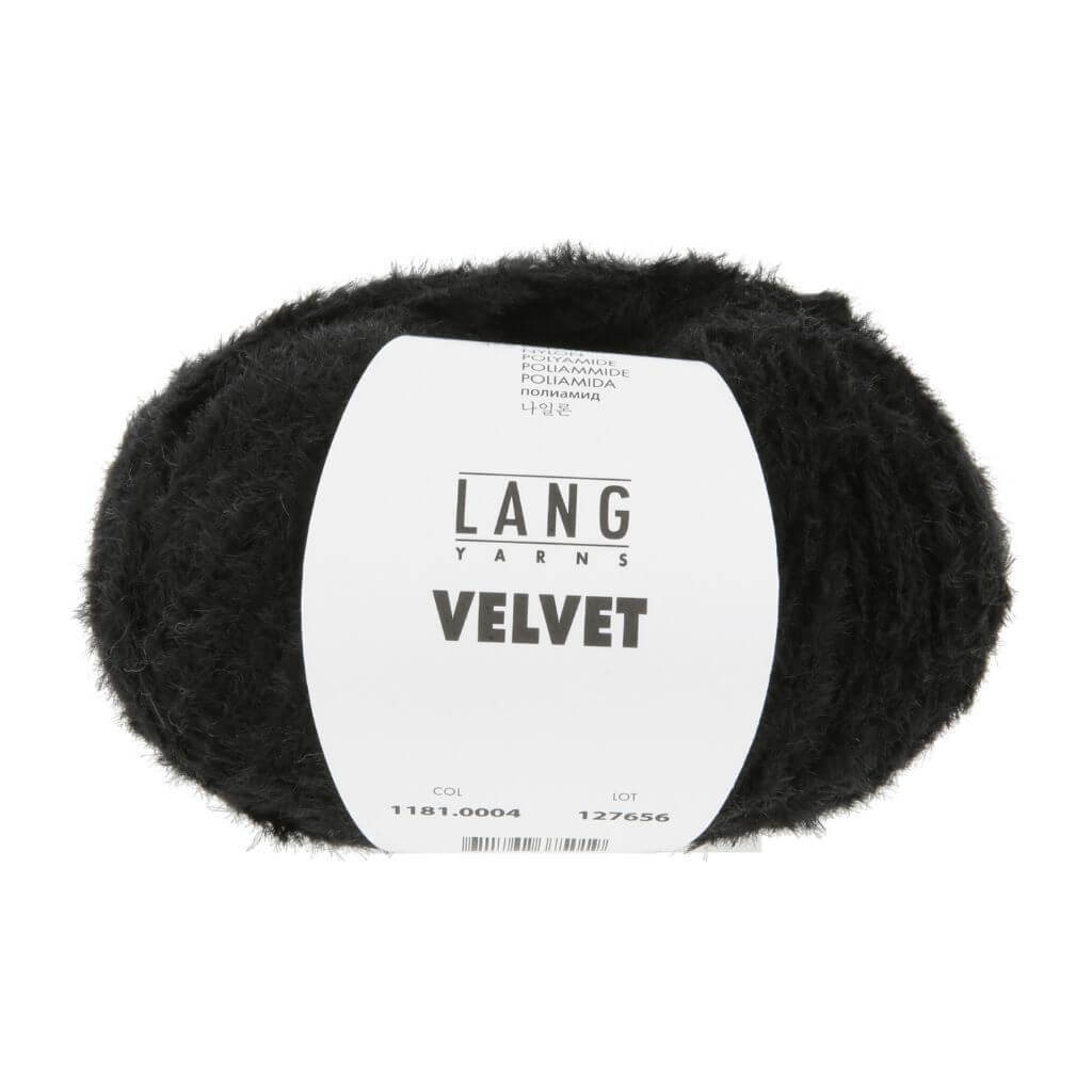 Lang Yarns 004 - Schwarz Lang Yarns Velvet 50g Lieblingsgarn
