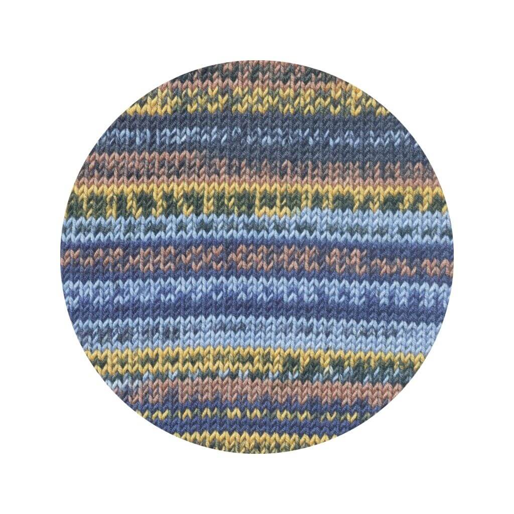 Lang Yarns 006 - Hellblau/Gelb/Braun/Dunkelblau Lang Yarns Merino 120 Color Lieblingsgarn