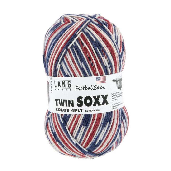 Lang Yarns 603 - Rot/Weiss/Blau 1158 Usa Lang Yarns Twin Soxx 4-Fach Lieblingsgarn