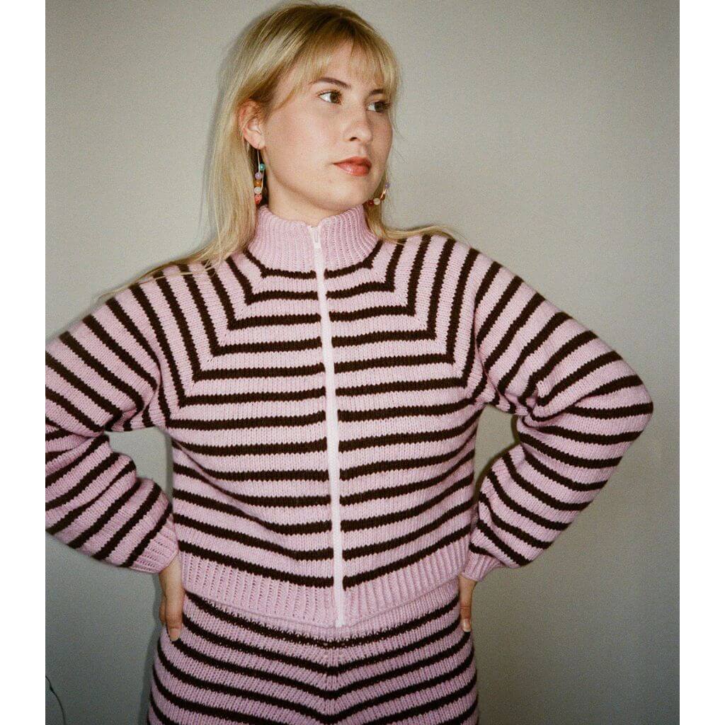 Lesfillesducoeur Pattern Strickjacke Lotta Zipper Strickanleitung - Lesfillesducoeur (PDF) Lieblingsgarn