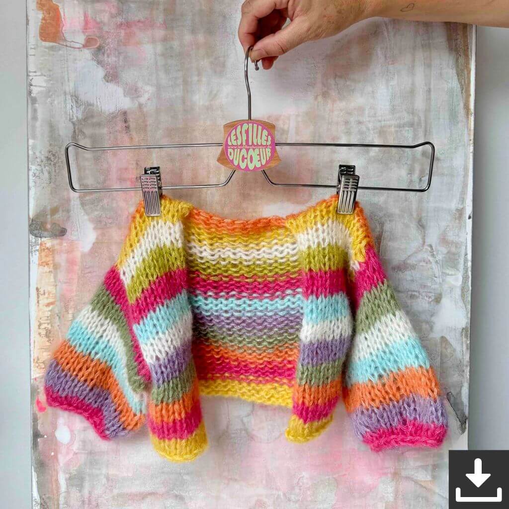 Lesfillesducoeur Pattern Strickjacke mini Cardiducoeur Strickanleitung - Lesfillesducoeur (PDF) Lieblingsgarn