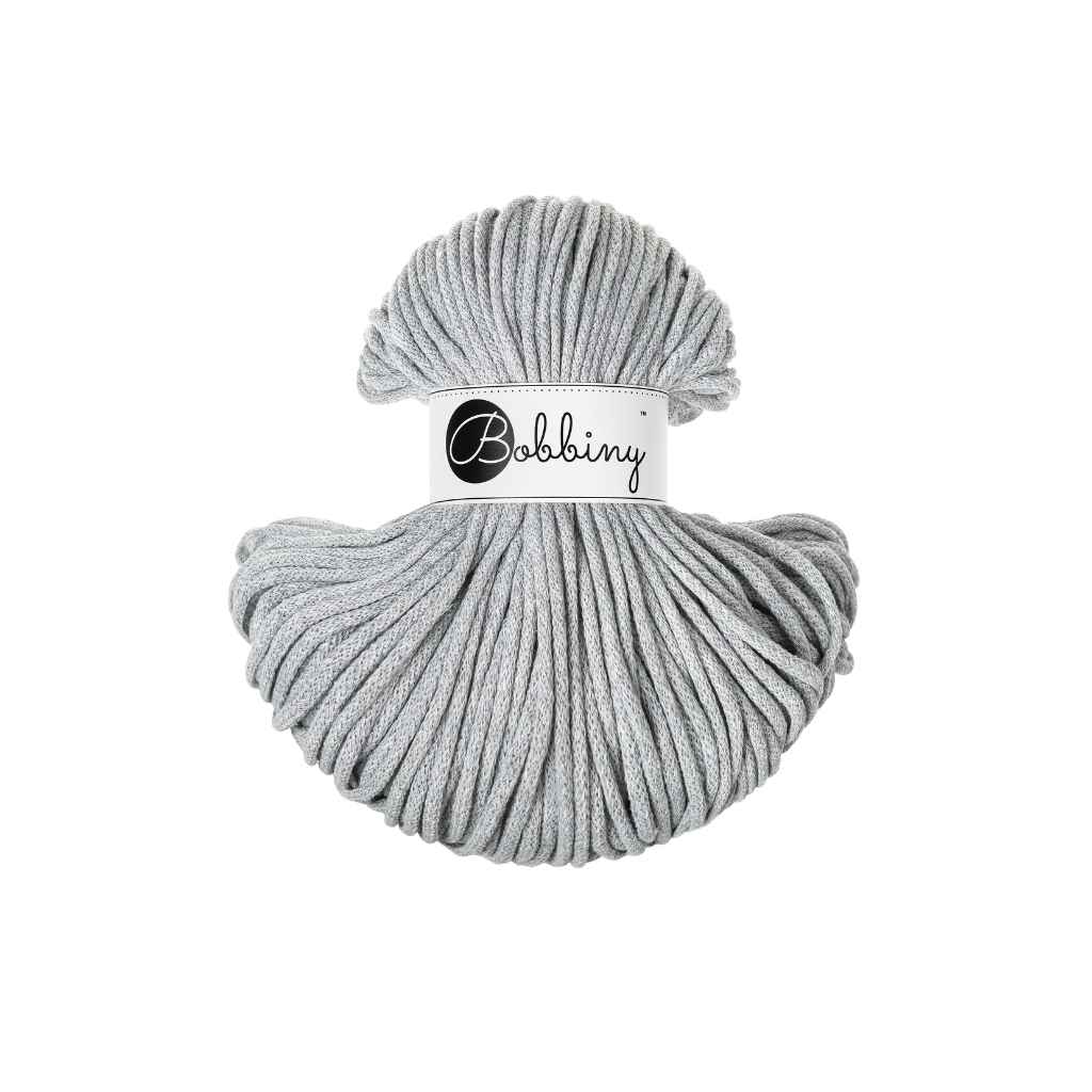 Bobbiny Light Grey Bobbiny Classic cotton cords 4mm 100m Lieblingsgarn