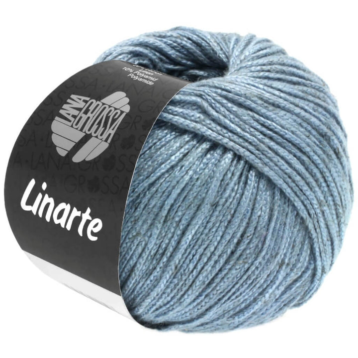 Lana Grossa Linarte, Farbe 76 Graublau – Baumwolle, Leinen und Polyamid bei Lieblingsgarn