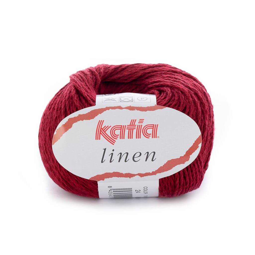 Katia 24 - Weinrot Katia Linen Lieblingsgarn