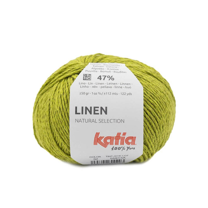 Katia 32 - Pistaziengrün Katia Linen Lieblingsgarn