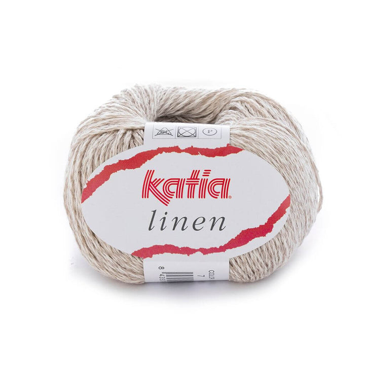 Katia 7 - Beige-Naturweiß Katia Linen Lieblingsgarn