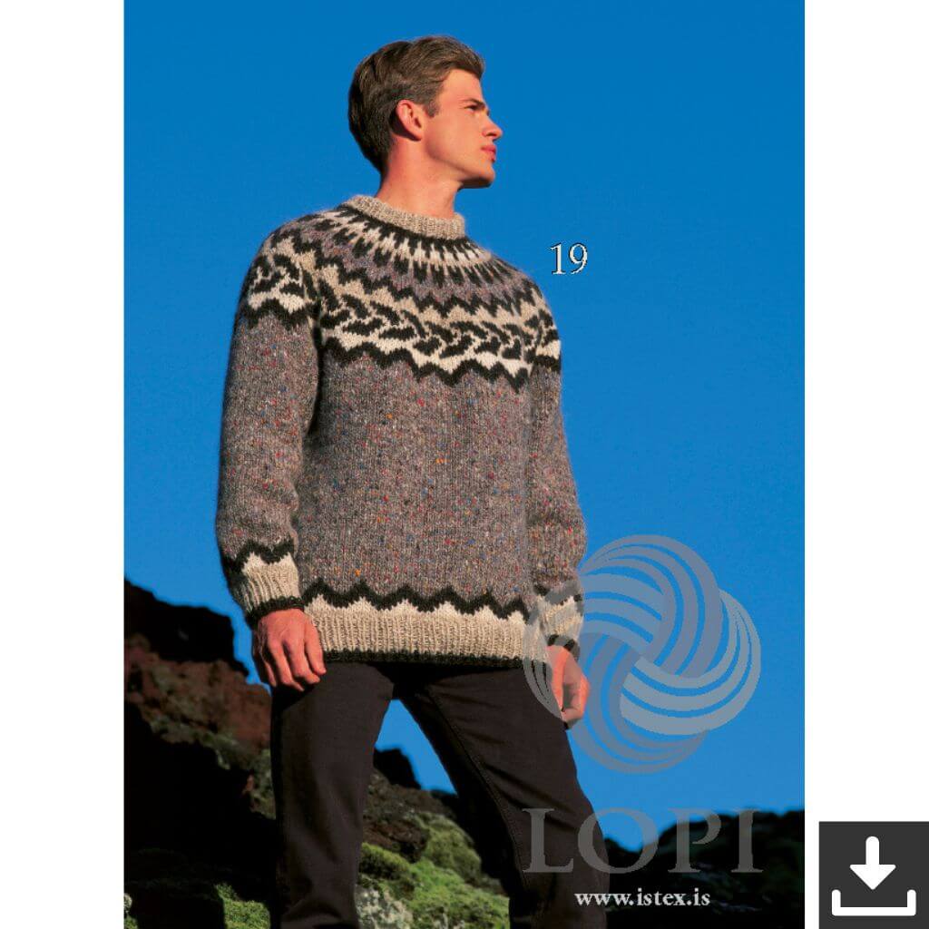 Lopi Pattern Islandpullover Rundpasse Norweger-Muster Strickanleitung - Lopi (PDF) Lieblingsgarn