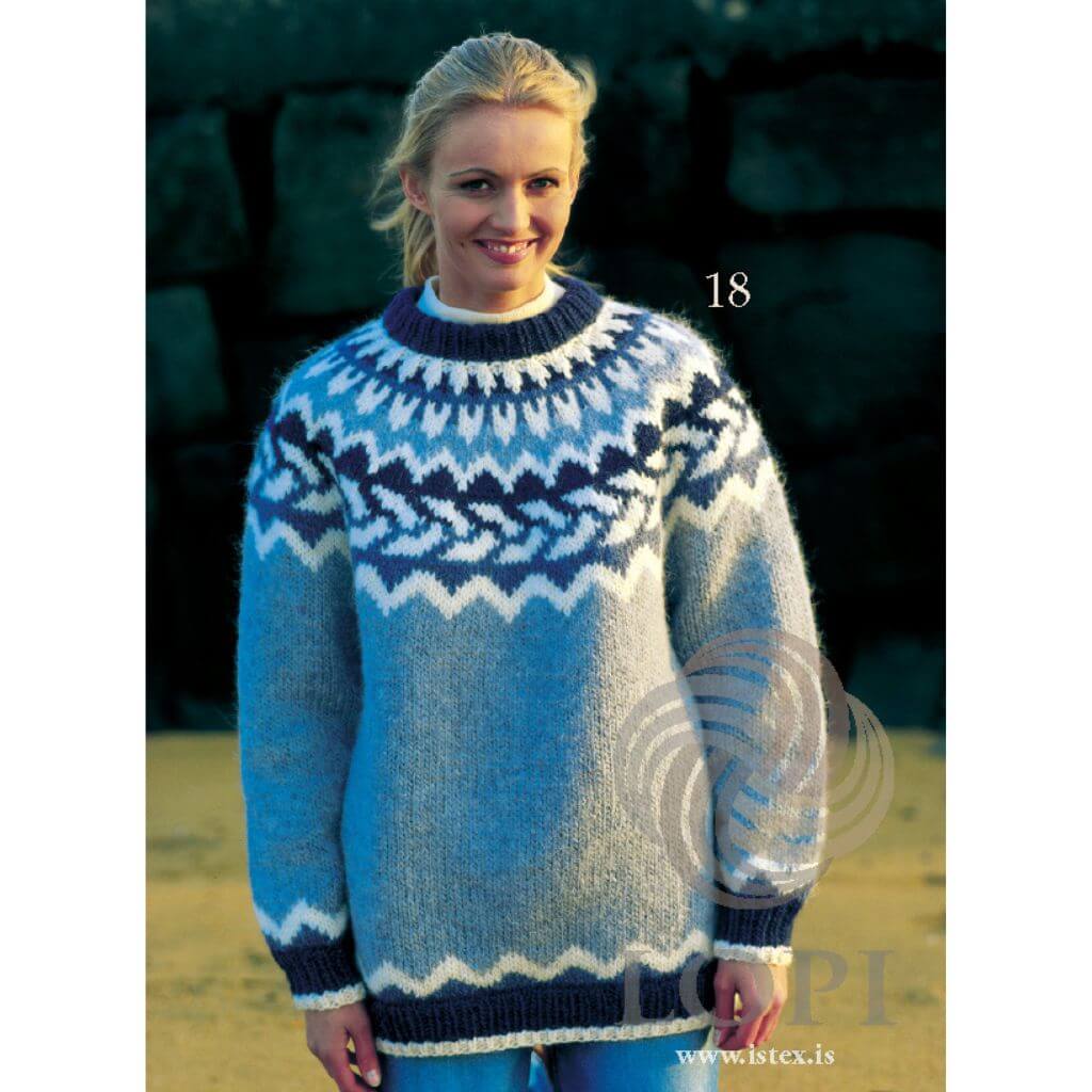 Lopi Pattern Islandpullover Rundpasse Norweger-Muster Strickanleitung - Lopi (PDF) Lieblingsgarn