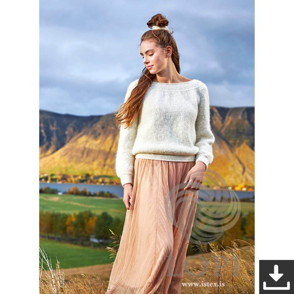 Lopi Pattern Pullover Saga án fléttu Strickanleitung - Lopi (PDF) Lieblingsgarn