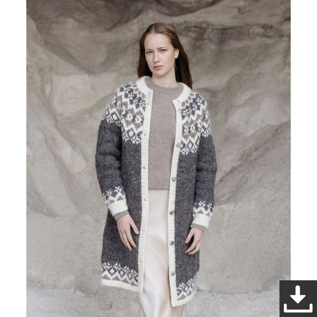 Lopi Pattern Mantel Veturnætur Strickanleitung - Lopi (PDF) Lieblingsgarn