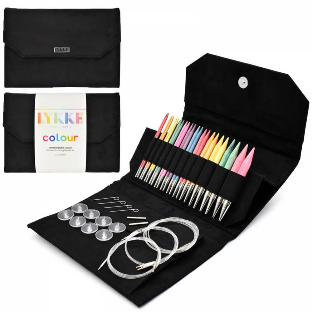 Lykke Needles Lykke Rundstricknadel Set Colour - Black Vegan Suede Lieblingsgarn