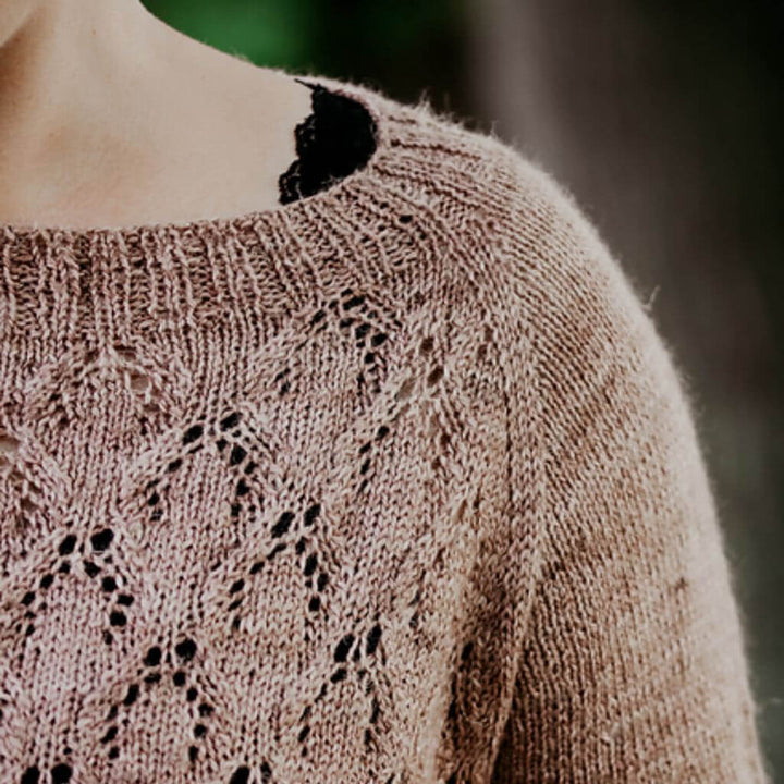 Inga Mallwitz Leichter Sommerpullover Lysande Tee Strickanleitung - Appelbanne Design (PFD) Lieblingsgarn