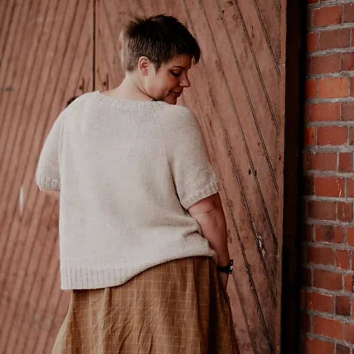 Inga Mallwitz Leichter Sommerpullover Lysande Tee Strickanleitung - Appelbanne Design (PFD) Lieblingsgarn